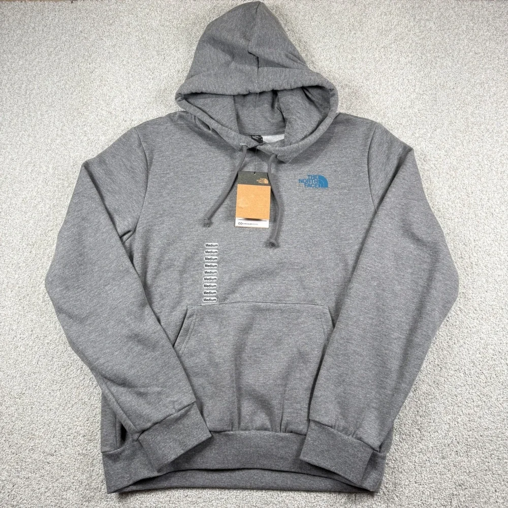 The North Face Hoodie Men Medium Grey M EVO TRAVEL-CLD HD Graphic Pullover